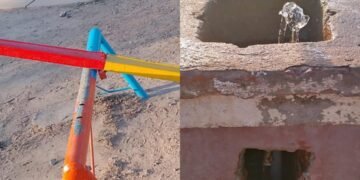 Acto vandálico en la Plaza del Barrio 20 de Febrero