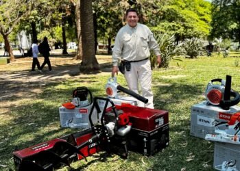 Entregaron nuevas herramientas para el mantenimiento de los espacios públicos