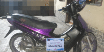 La policía recuperó una moto que tenía el tambor violentado
