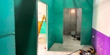 Se construyen los nuevos sanitarios en Casa de la Cultura