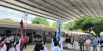 Quedó inaugurado el tinglado en la Escuela “Lidia Rosa Montellanos de Sidorenko”