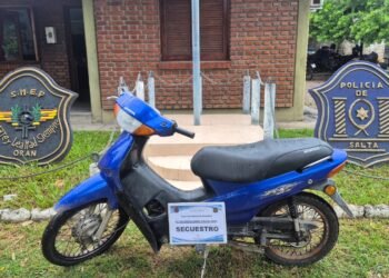 La policía recuperó una moto robada en Orán