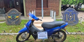 La policía recuperó una moto robada en Orán