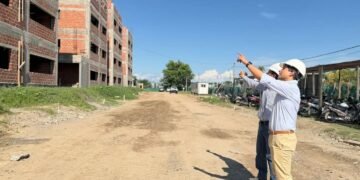 El intendente Baltasar Lara visitó la obra de la Ciudad Judicial