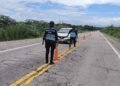 Precaución en Ruta 50 en el acceso al Río Pescado