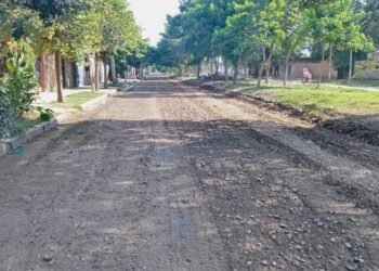 Trabajos de mejoramiento en el Barrio Los Lapachos