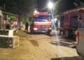 Bomberos Voluntarios asistió a un incendio de una habitación prefabricada
