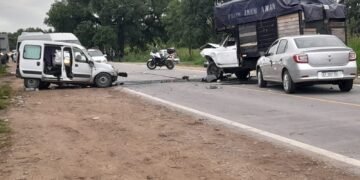 Múltiple choque sobre la Ruta Nacional 50