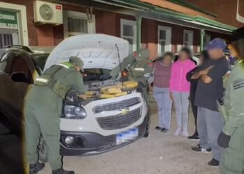 Salieron de Orán traficando 63 kilos de cocaína