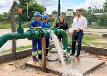 Avanza la obra del nuevo pozo de agua en Hipólito Yrigoyen