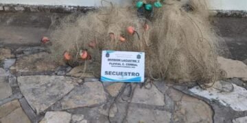 Secuestraron en el Dique Cabra Corral 550 metros de redes de pesca