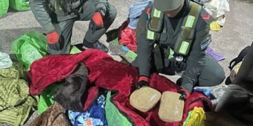 Traficaba 12 kilos de cocaína envueltos entre acolchados y mantas