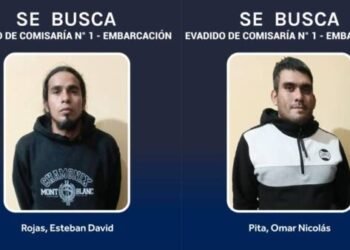 Dos presos se fugaron de la Comisaría N° 1 de Embarcación