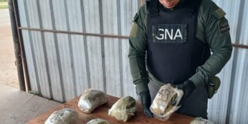 Descubrieron dos almohadas rellenas con 4 kilos de marihuana
