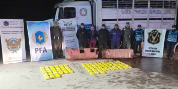 Traficaban 71 kilos de cocaína dentro de tanques de combustible de un transporte de cargas