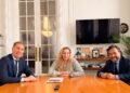 Sáenz se reunió con Karina Milei y Santilli en Casa Rosada
