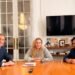 Sáenz se reunió con Karina Milei y Santilli en Casa Rosada