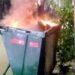 Le prendieron fuego a un contenedor de basura