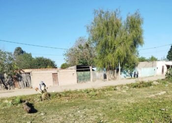 Trabajos de desmalezado en el Barrio 6 de Enero