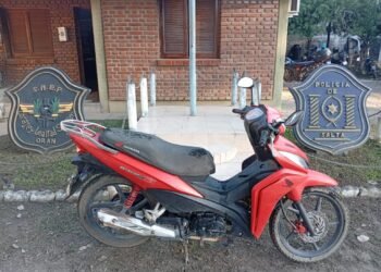 Se recuperó en Orán una moto robada en Hipólito Yrigoyen