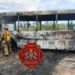 Se incendió un colectivo en la zona de Abra Grande