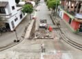Obra de reparación de calle Lavalle y Arenales
