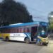 Gendarme terminó herido al chocar su moto contra un colectivo