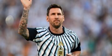 Homenaje del fútbol argentino a Lionel Messi
