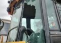 Apedrearon y rompieron una máquina municipal que realizaba trabajos de limpieza