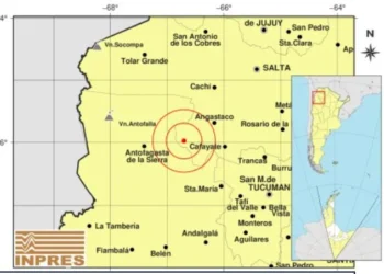 Un sismo de magnitud 4,7 se sintió en Capital, Cafayate y Molinos