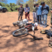 Circulaban en una motocicleta con mochilas rellenas de marihuana