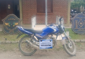 La policía recuperó una moto robada en Orán