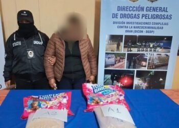 Orán: Mujer traficaba más de 48.000 dosis de droga ocultas en bolsas de jabón